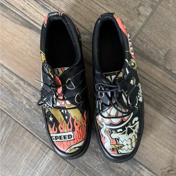 T.U.K. Hot Rod Creeper Sneakers with artwork by Jer Aker - Picture 3 of 9